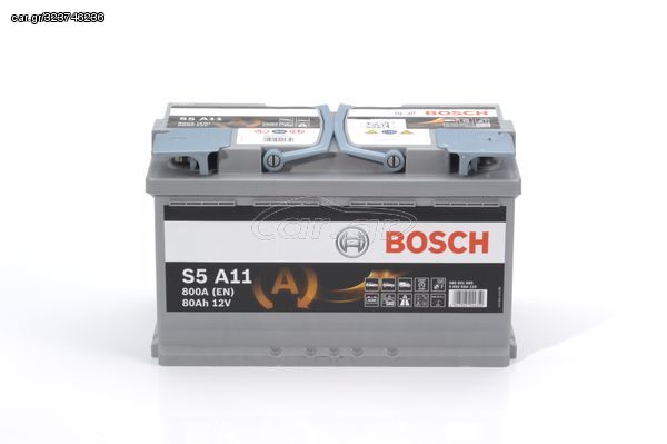 ΜΠΑΤΑΡΙΑ AGM 80Ah BOSCH 800CCA S5A11  0092S5A110 000915105CD 13575150 13575153 95179615 95515593 244105DA3A 371102D000 371102W810 371102Y802 37110D3802 DP370APU080SH0U 0009822108 0009823804 0009824601