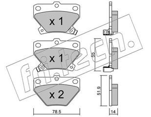 ΣΕΤ ΤΑΚΑΚΙΑ ΠΙΣΩ YARIS COROLLA  4390 0446620090 0446652010 0446652020 0446652030 0446652040 0446652050 0446652060 0446652090 04466YZZD5