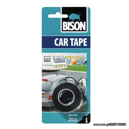 Ταινία διπλής όψης Bison Car Tape 1,5m x 19mm μαύρη