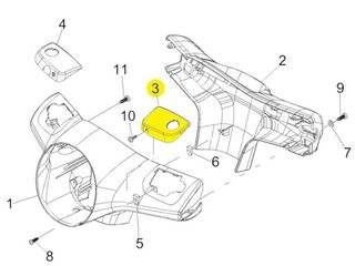 Καπάκι Αριστερής Τρόμπας Φρένου Piaggio Για Vespa GT/GTS