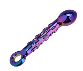 Γυάλινο Dildo Chameleon με Ραβδώσεις 18 cm