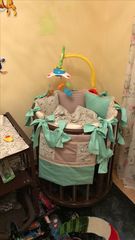 Σετ προικα μωρου για κρεβατι δώρο κουβερτούλα σε ίδιο σχέδιο κε ένα που μπορειται να βάλετε πάνες μωρό μαντίλα κρέμα κε τα λέιπα )