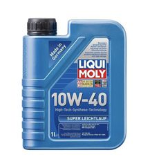 LIQUI MOLY 10W-40 SUPER LEICHTLAUF 1L 9503 Λεπτόρρευστο λιπαντικό κινητήρων βασισμένο σε τεχνολογία σύνθεσης. Με σύγχρονα πρόσθετα προστασίας από τη φθορά και ιδιαίτερα υψηλή ικανότητα παραλαβής ακαθ