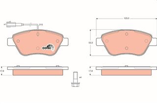 ΣΕΤ ΤΑΚΑΚΙΑ ΕΜΠΡΟΣ GAP  GDB1482 425406 425407 425496 425407 425496 0071754647 71754802 71770062 77362091 77362194 77364588 9949273 71770062