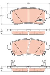 ΣΕΤ ΤΑΚΑΚΙΑ ΕΜΠΡΟΣ GAP  GDB3437 1550219 8V512K021AA DG803328Z D0YN3328Z DFY13328Z DFY13328ZA DFY13329Z DFY13329ZA 5581068L00 5581068L50 5581071L50000 5581071L51 04465B1320 04465B1120 04465B1190 04465B