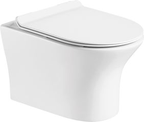 Λεκάνη Κρεμαστή Προβολή 48,5 εκ. Κάλυμμα Slim-Soft Close-Αποσπώμενο Ceramita Viral Wall Rimless