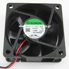 ΑΝΕΜΙΣΤΗΡΑΣ 12V DC 60x60x25mm 2-C 0,13A 1,56W 39m3/h 27dBA SUNON