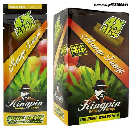 KingPin Hemp Blunts Wraps Πουρόφυλλα - Mango Tango