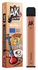 Ηλεκτρονικός Ναργιλές Atomic E-Shisha Coconut 2ml 700 Puff - Χωρίς Νικοτίνη