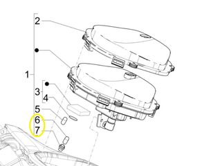 Ντουί Μέ Λάμπα Κοντέρ 12V-1,2W T-5 Piaggio Zip 50 4T NOABS E2 2006-2013 LBMC25C 253366