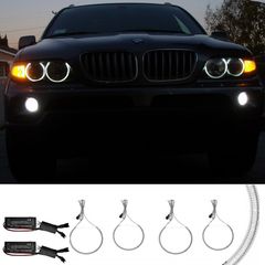 Angel Eyes CCFL Kit Για Bmw X5 E53 99-06 2x127mm & 2x158mm Λευκά 6 Τεμάχια