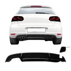 Diffuser Πίσω Προφυλακτήρα Για VW Golf VI (6) 08-12 GTI Look Με Αριστερή Τρύπα Εξάτμισης Από Abs Πλαστικό 1 Τεμάχιο