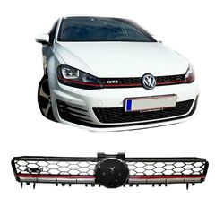 Μάσκα Για Vw Golf VII (7) 11-16 GTI Look Κυψελωτή Με Κόκκινο Σιρίτι 1 Τεμάχιο