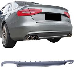 Diffuser Πίσω Προφυλακτήρα Για Audi A4 B8 08-11 Sedan/Avant S4 Look Από Abs Πλαστικό 1 Τεμάχιο