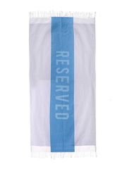 Ble Πετσέτα Θαλάσσης Pestemal Μπλε Με Κρόσσια Reserved 180*100 - Μπλε