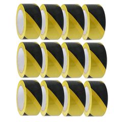 LeMark PVC5033BKYX12 Adhesive tape Hazard perimeter Warning areas PVC Black-Yellow 50mm x 33m 12 Pcs - LeMark