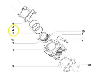 Ελατήρια Πιστονιού Vespa S 150 4T 3V ie E3 2012-2014 RP8M66601 1A009621R