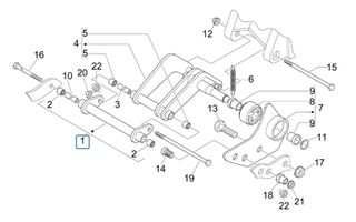 Μπράτσο Μοχλικού Piaggio MP3 300 YOUrban LT ERL 2011-2016 ZAPM75100 1C0045085