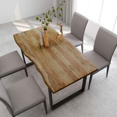 Τραπεζαρία 154x80x76 εκ. από Μασίφ Ξύλο Ακακίας 286473