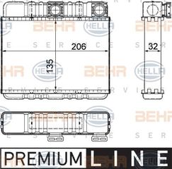 ΨΥΓΕΙΟ ΚΑΛΟΡΙΦΕΡ (B) +ΑC (235x208)  για BMW SERIES 3 (E46) SDN 02-05