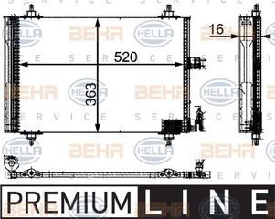 ΨΥΓΕΙΟ A/C ΒΕΝ  1,9-2,0 ΠΕΤΡ (52x36x1,6)  για PEUGEOT PARTNER 02-08