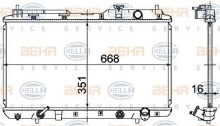 ΨΥΓΕΙΟ ΝΕΡΟΥ 2 0i16V +/- AC(35x66) AUTOM  για HONDA CR-V 96-02