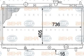 ΨΥΓΕΙΟ 2,0i 16V MHX +/-A/C (40,5x73,6)  για HONDA CR-V 02-07