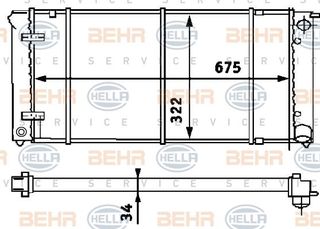 ΨΥΓ  ΒΕΝΖ-ΠΕΤ+A/C (67 5x32x3 4) (ΠΑΡ Σ/Ο  για VW JETTA 84-91