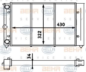 ΨΥΓΕΙΟ 1 0-1 3 ΚΛ ΚΥΚΛΩΜΑ (43x32)(ΠΑΡ ΟΔ (VALEO CLASSIC)  για VW JETTA 84-91