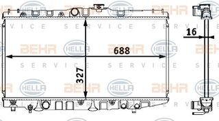 ΨΥΓΕΙΟ 1,3-1,6CC (57x32,5)  για TOYOTA COROLLA (E 9) H/B 88-91