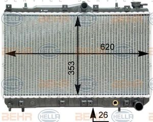 ΨΥΓΕΙΟ 1,3-1,5 8V +/-A/C(34x60)  για HYUNDAI EXCEL 90-92