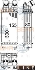 ΨΥΓΕΙΟ INTERCOOLER 1 2 ΒΕΝΖΙΝΗ/1 6 ΠΕΤΡΕΛΑΙΟ (300x157x80)Φ48  για CITROEN C3 PICASSO 12-16