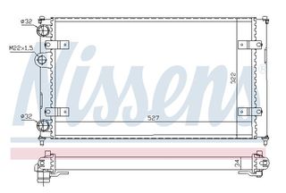 ΨΥΓΕΙΟ ΝΕΡΟΥ ΚΑΙΝΟΥΡΙΟ VOLKSWAGEN CADDY 1995-2004, POLO 1995-2001 (525X322X34) AVA ST2023 DELPHI PLE100040 FRIGAIR 0112.3009 NISSENS 639951 6K0121253K 6K0121253P 6K0 121 253 K  6K0 121 253 P