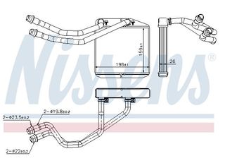 ΨΥΓΕΙΟ ΚΑΛΟΡΙΦΕΡ ΚΑΙΝΟΥΡΙΟ ALFA ROMEO MITO 2008-2018 (196X159X26) AVA CN6314 AUTOGAMMA 103988 FRIGAIR 0604.3033 JDEUS RA2111160 NISSENS 71163 1611726780 6448T0 1618470 6448.T0 77363899 77365032