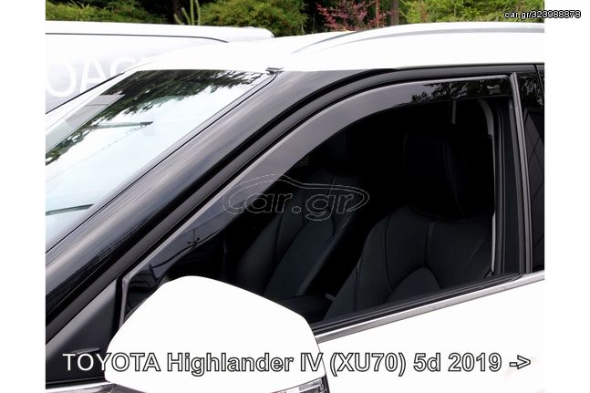 ΑΝΕΜΟΘΡΑΥΣΤΕΣ ΓΙΑ TOYOTA HIGHLANDER (XU70) 5D 2019+ ΑΥΤΟΚΙΝΗΤΟΥ ΑΠΟ ΕΥΚΑΜΠΤΟ ΦΙΜΕ ΠΛΑΣΤΙΚΟ HEKO - 2 ΤΕΜ.