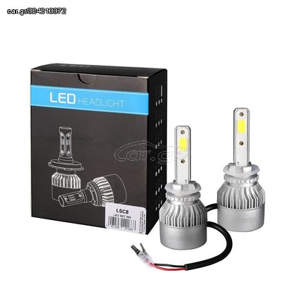 H27 880 LED SET C6 9-32V 6.500K 10.000lm 4 X 10W ΛΑΜΠΑ ΜΕ COB EPISTAR 1021 LED ΚΑΙ ΑΝΕΜΙΣΤΗΡΑΚΙ M-TECH - 2 ΤΕΜ.