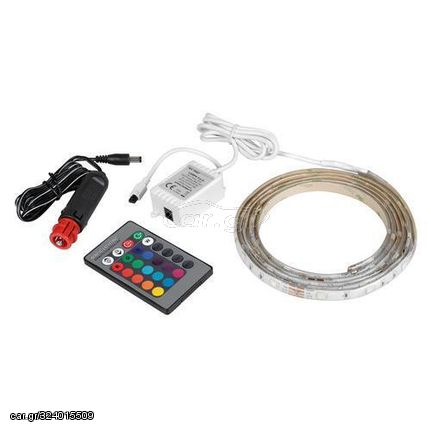 ΤΑΙΝΙΑ 60LED 12/24V RGB MULTICOLOR 200cm ΜΕ ΦΙΣ ΑΝΑΠΤΗΡΑ ΚΑΙ ΤΗΛΕΧΕΙΡΙΣΜΟ 16 ΧΡΩΜΑΤΩΝ  ΚΑΙ 3 ΧΡΗΣΕΩΝ