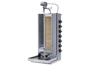 Γύρος γκαζιού με μοτέρ πάνω, με 7 κάθετους καυστήρες για max 120kg κρέας, RG120 Panaritis