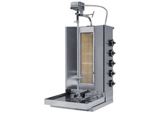 Γύρος γκαζιού με μοτέρ πάνω, με 5 οριζόντιους καυστήρες για max 25-30kg κρέας, RG50 Panaritis