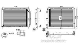 ΨΥΓΕΙΟ ΝΕΡΟΥ + A/C (SANDWICH) ΚΑΙΝΟΥΡΙΟ RENAULT CLIO 2005-2014 AVA RTM405 FRIGAIR 3409.0003 NISSENS 637625 NRF 35886 8200134606 8200149953 8200289181 8200289184 8200552787 8200688382 8200688390