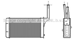 ΨΥΓΕΙΟ ΚΑΛΟΡΙΦΕΡ ΚΑΙΝΟΥΡΙΟ CITROEN AX 1986-1998, SAXO 1996-2004 (234X140X42) AVA PE6049 FRIGAIR 0603.3003 MAHLE AH49000S NISSENS 71143 NRF 58064 644872 644875 96090004 96095386