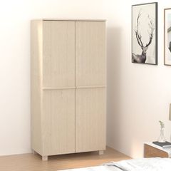 Ντουλάπα HAMAR Καφέ Μελί 89 x 50 x 180 εκ. Μασίφ Ξύλο Πεύκου 340480