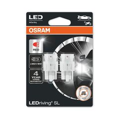 Λάμπες Osram W21/5W LEDriving SL κόκκινο 12V 2τμχ