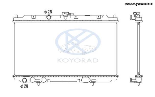 ΨΥΓΕΙΟ ΝΕΡΟΥ ΚΑΙΝΟΥΡΙΟ NISSAN ALMERA 2000-2006, PRIMERA 2002-2008 (695X306X16) AVA DN2215 BEHR HELLA 8MK 376 770-651 DENSO DRM46012 MAHLE CR1485000S NISSENS 67344A NRF 53387 21410BM400