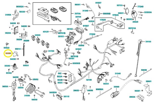 Φλασέρ Kymco X-citing.400i Abs 2013 -2016 38300-KKE5-E00