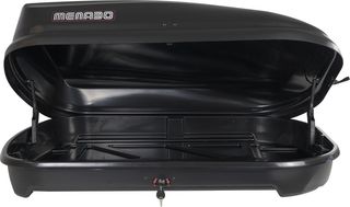 Μπαγκαζιέρα Menabo Quasar 320 128x90x38cm, με μονόπλευρο άνοιγμα και κλειδί, μαύρη - 320 λίτρα - 