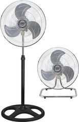 Crystal Home Air Metal Dual Ανεμιστήρας Ορθοστάτης 2 σε 1 80W 45cm