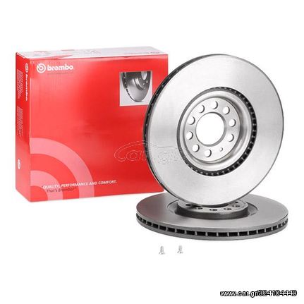 BREMBO COATED DISC LINE 09.7880.11 Σετ Δισκόπλακες εσωτερικά αεριζόμενο, με επίστρωση, υψηλής ανθράκωσης, Με βίδες