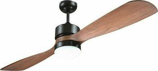 Ανεμιστήρας οροφής με led φως 12W EUROLAMP με τηλεχειριστήριο Φ132cm 300-25004