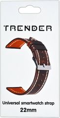 Trender Ανταλλακτικό Λουράκι Δερμάτινο 22mm Καφέ - (TR-GL22BW)